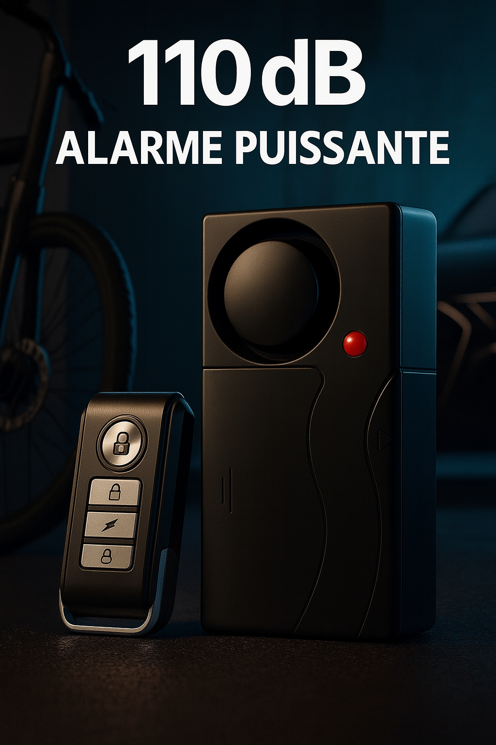 Alarme Moto Vélo trottinette Garage 110dB