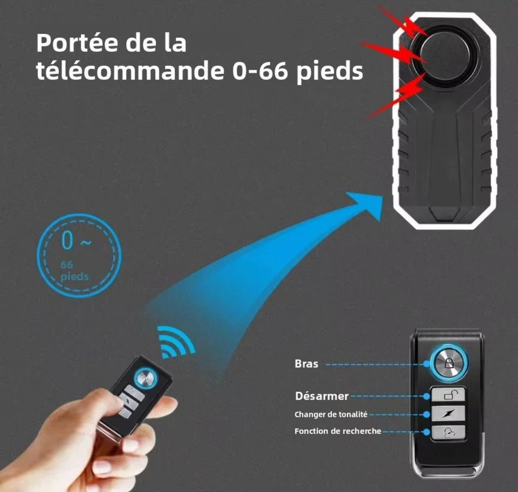 Alarme Moto Vélo trottinette Garage 110dB